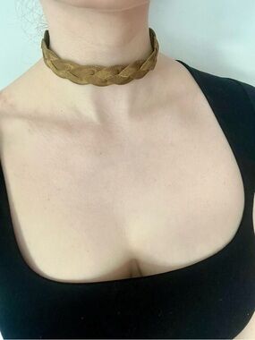 Vintage choker braid necklace